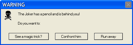 Joker's Error Message