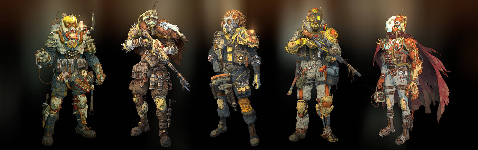Post-apocalyptic soldiers and cyborgs by IvanLaliashvili