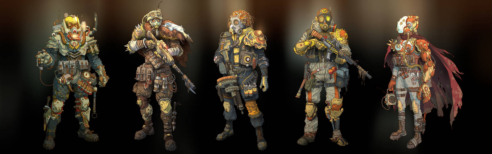 Post-apocalyptic soldiers and cyborgs