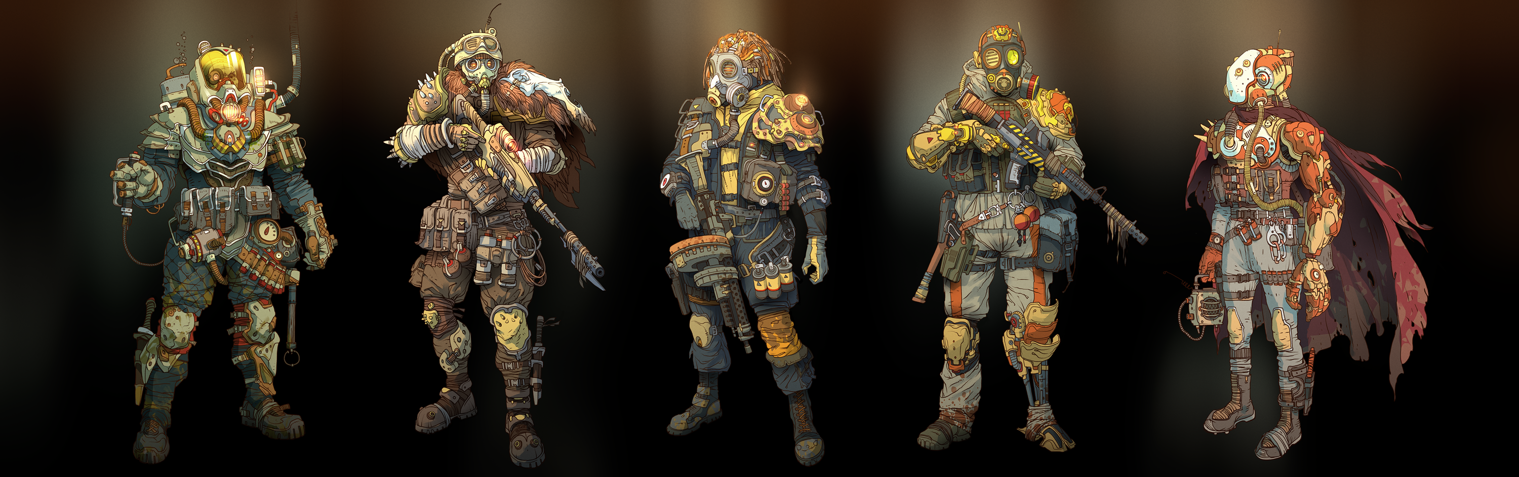 Post-apocalyptic soldiers and cyborgs by IvanLaliashvili