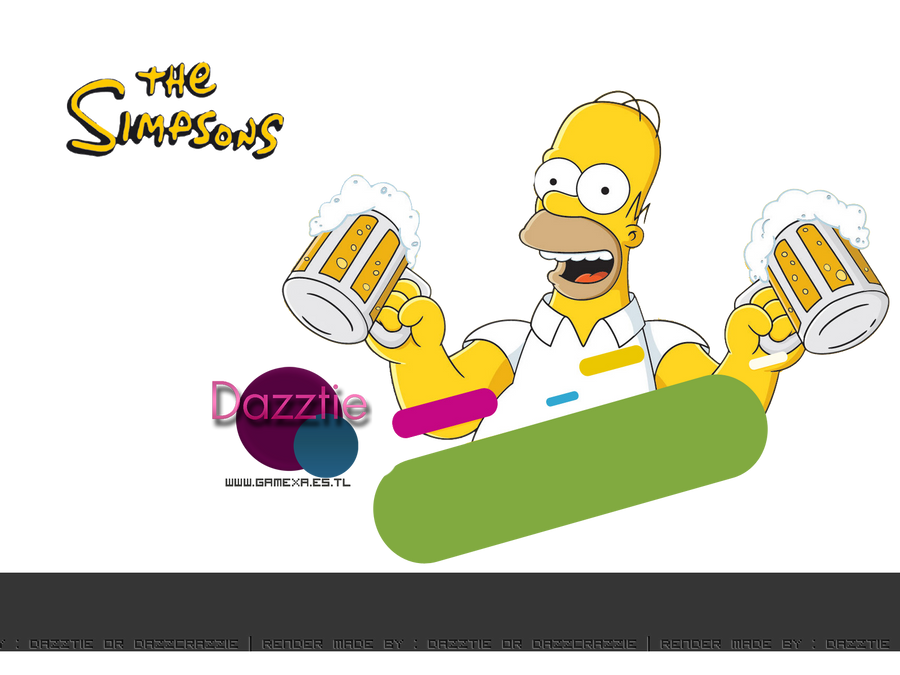Homer Raspberry Homer'Render by Dazztie on DeviantArt
