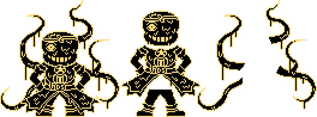 Nightmare Sans Shattered Dream 4x4 Square Print 