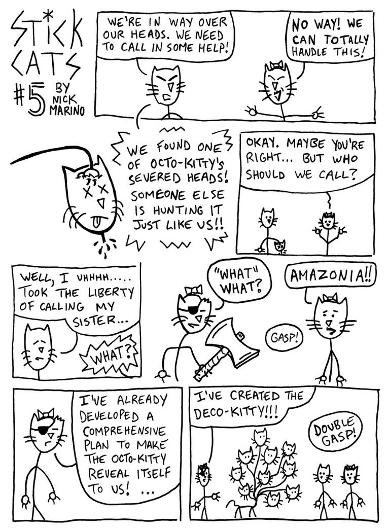 Stick Cats no. 5 by nickmarino on DeviantArt