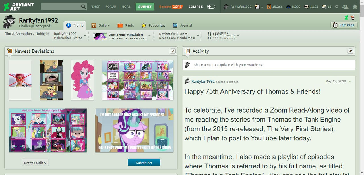 R.I.P. Old DeviantArt Layout (2011-2020) by MNich92 on DeviantArt