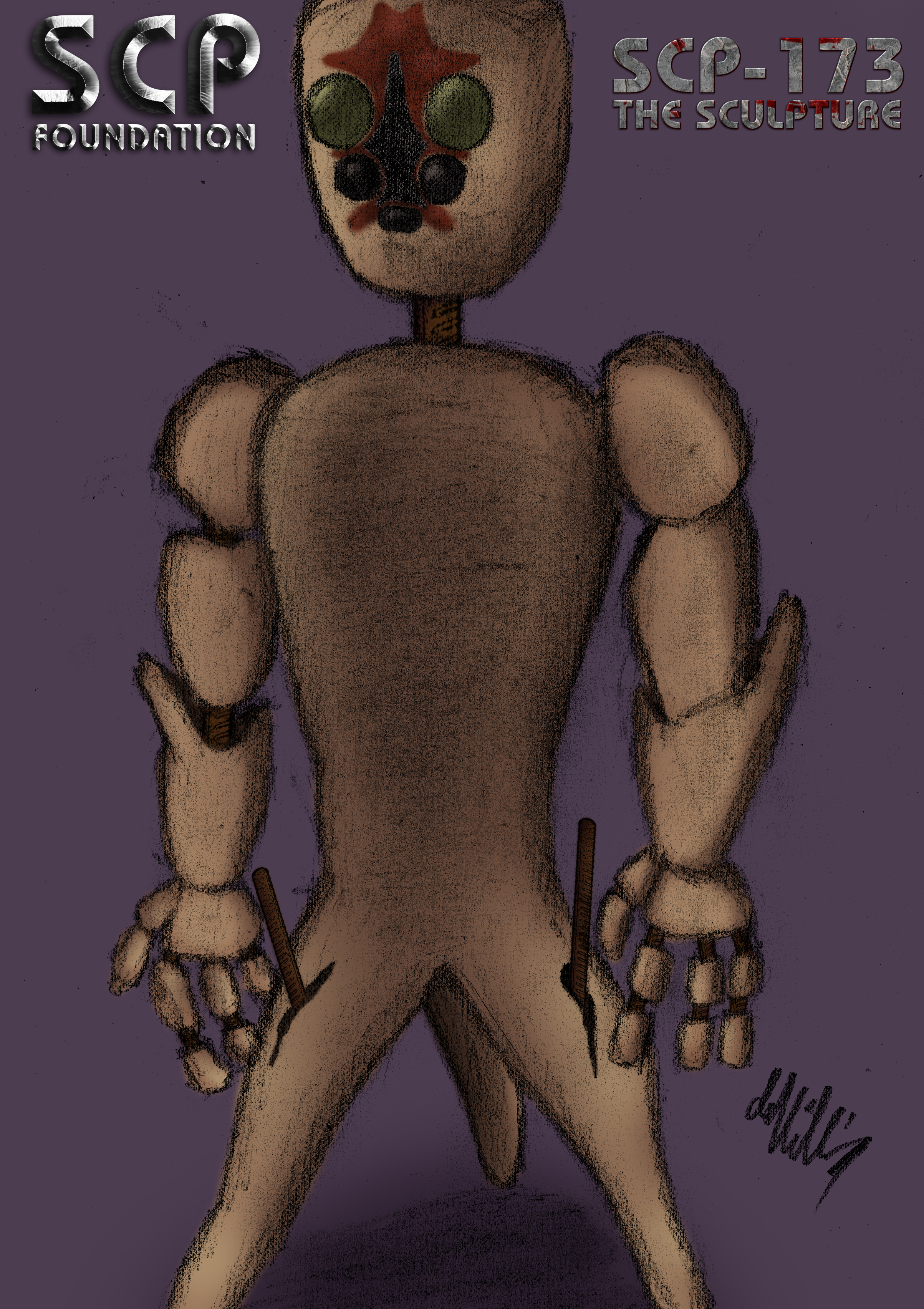 My second redesign of SCP-173, made to be less humanoid and more alien. :  r/SCP