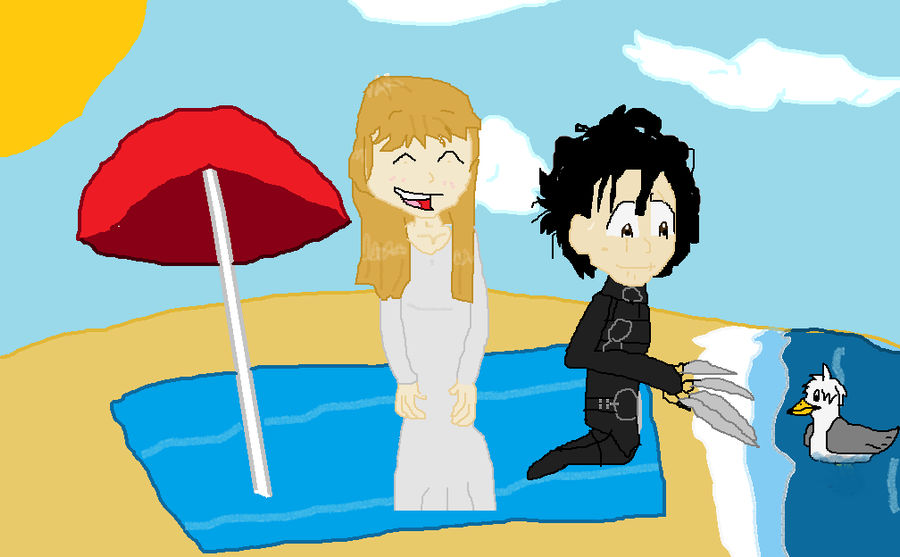 Edward and Kim at the beach