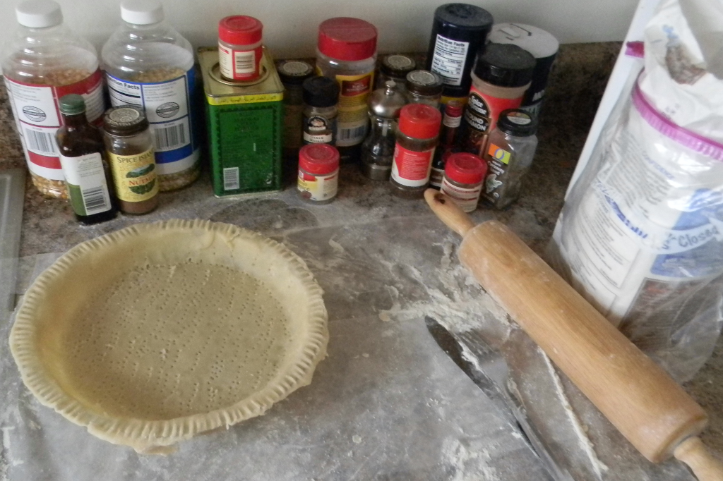 Making the pie shell from scratch