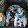 Brother and Sister Shamans. Art Dolls