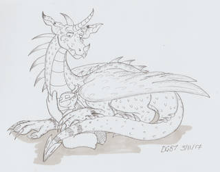 Inktober 2017 Day 29 'Dragon Guardian' by DonniesGirl87