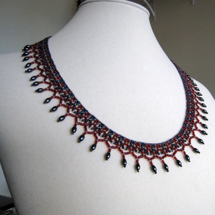 Cranberry Coronet Necklace