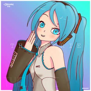 Hatsune Miku Bustshot [Vocaloid FanArt]