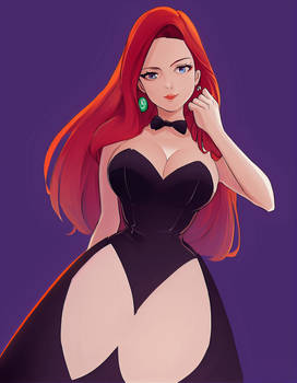 Magician with a Jessica Rabbit Vibe