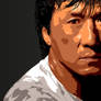 jackie chan vector portrait