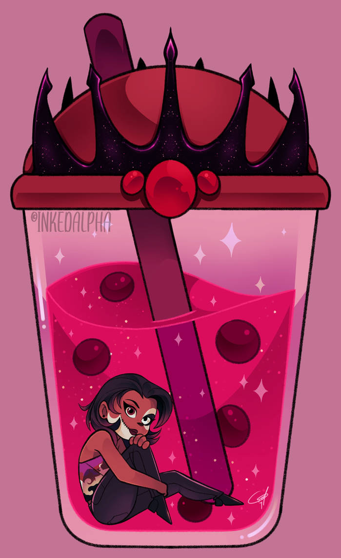 Devil Boba Demon Girl Boba Tea by Inked-Alpha on DeviantArt