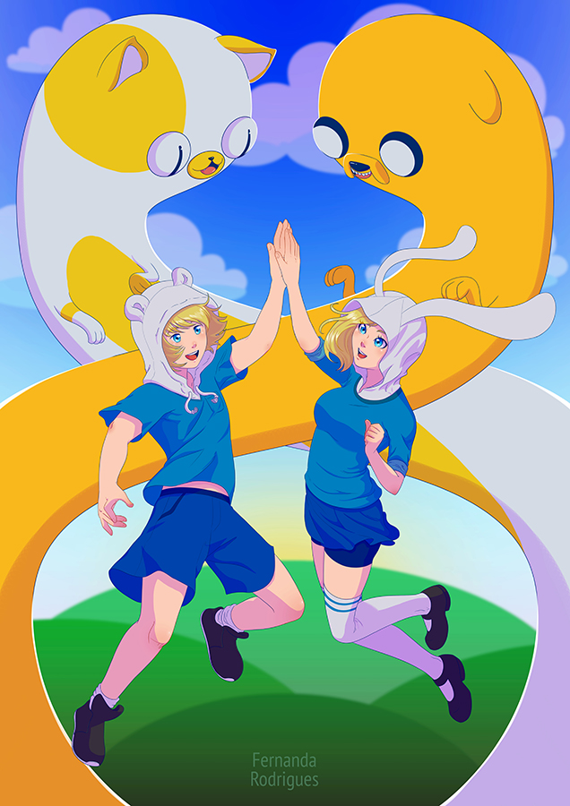 Finn and Fionna by fehinprogress on DeviantArt Finn and Fionna by fehinprogress on DeviantArt