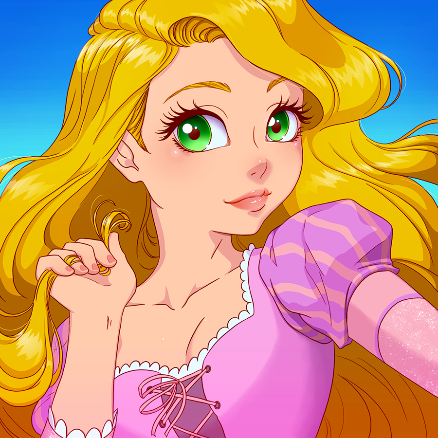 Disney Anime - Rapunzel by fehinprogress on DeviantArt Disney Anime - Rapunzel by fehinprogress on DeviantArt
