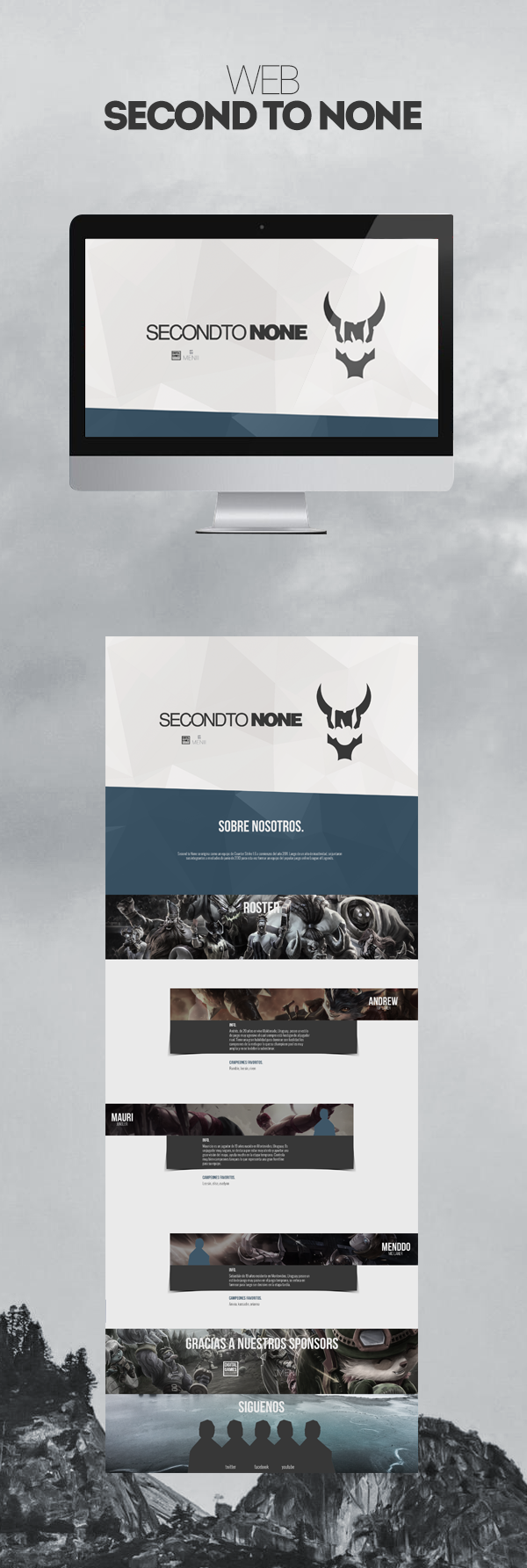 Web desing for secondtonone esport club