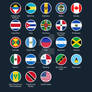 Flags of North America - Flat Icons