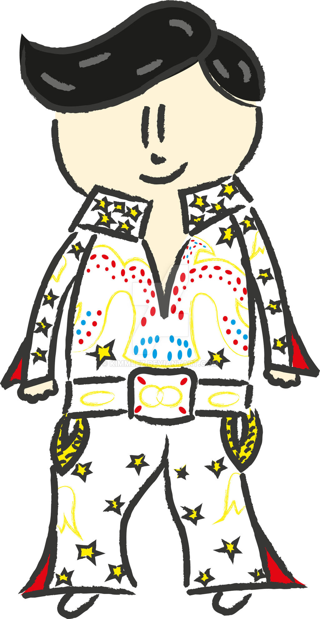 Cartoon Elvis Presley by Kimmlez on DeviantArt
