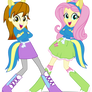 Equestria Girls: Swoop and Fluttershy (Commission)