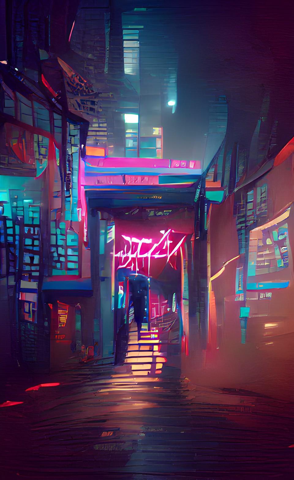 Neon Alleyway By Mioseg On Deviantart Neon Alleyway By Mioseg On Deviantart