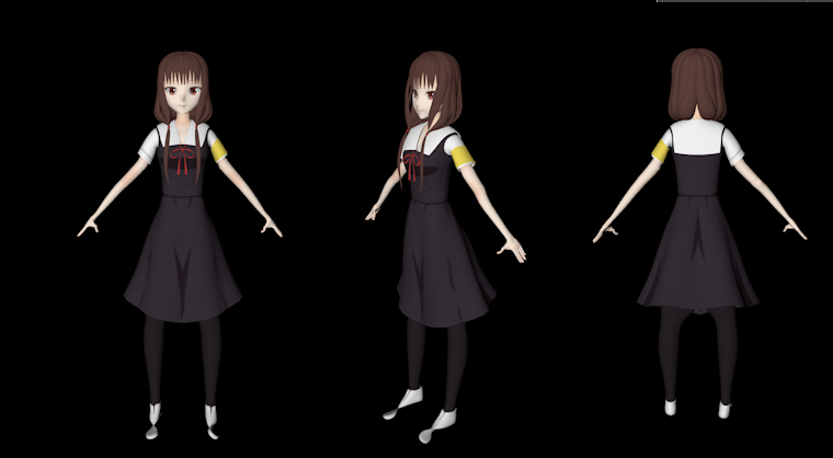 Miko MODEL 3D by lucas322 on DeviantArt