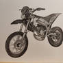 Derbi Senda pencil drawing