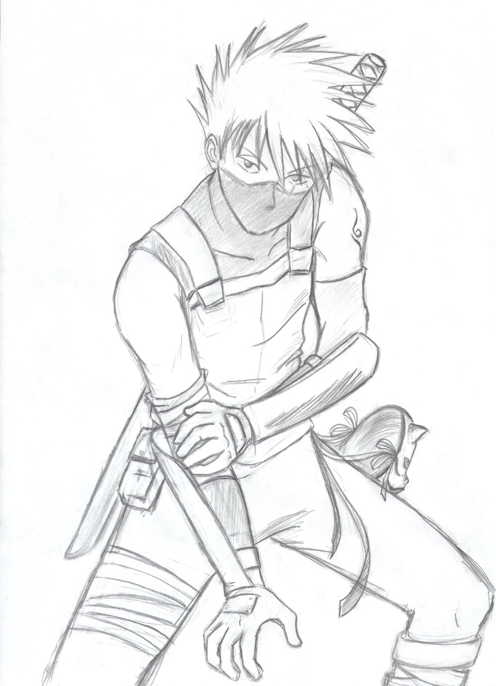 HOW TO DRAW KAKASHI ANBU - NARUTO 