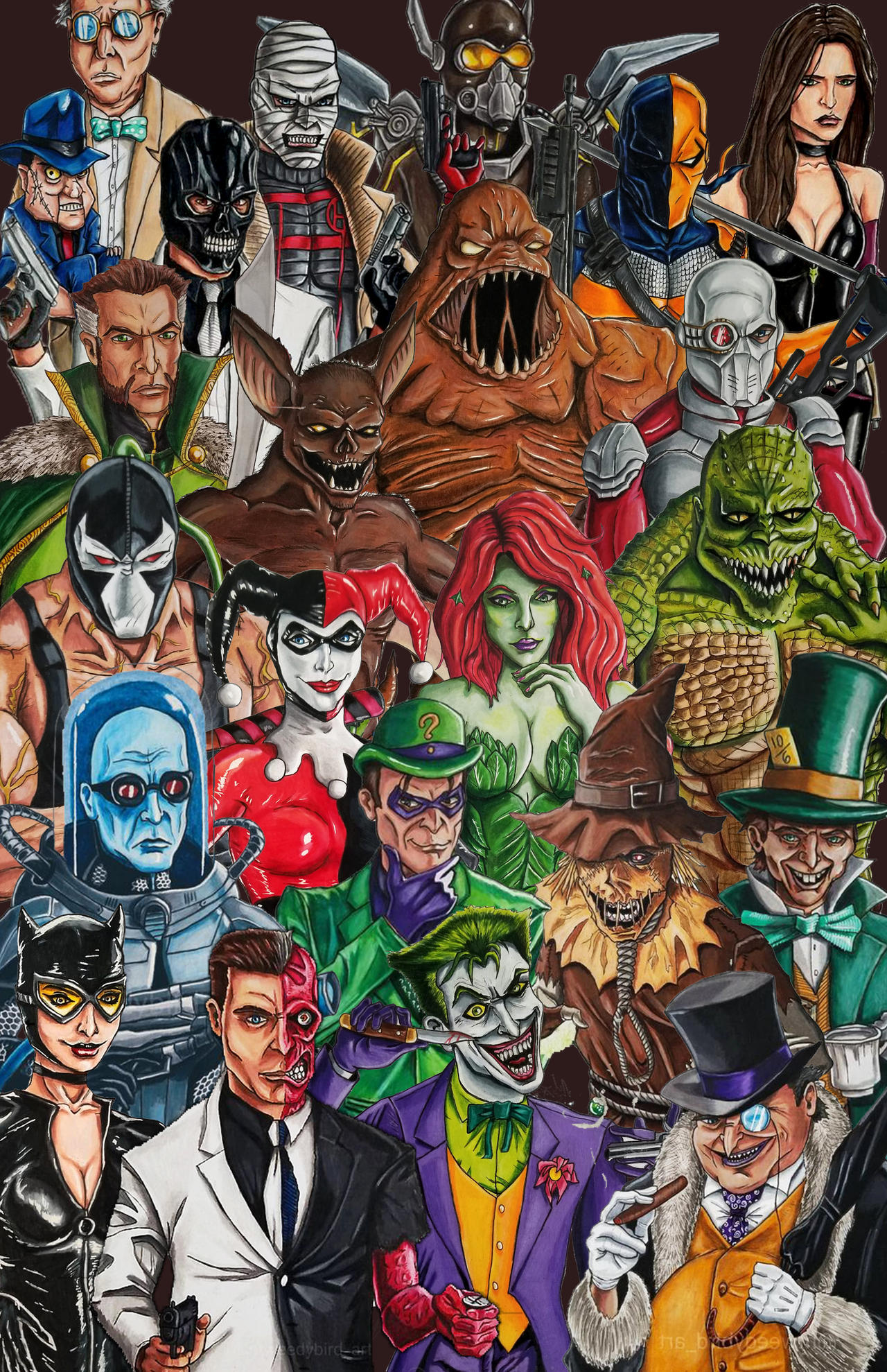 Batman Villains Deluxe Poster (Updated) by ntweedybirdart on DeviantArt