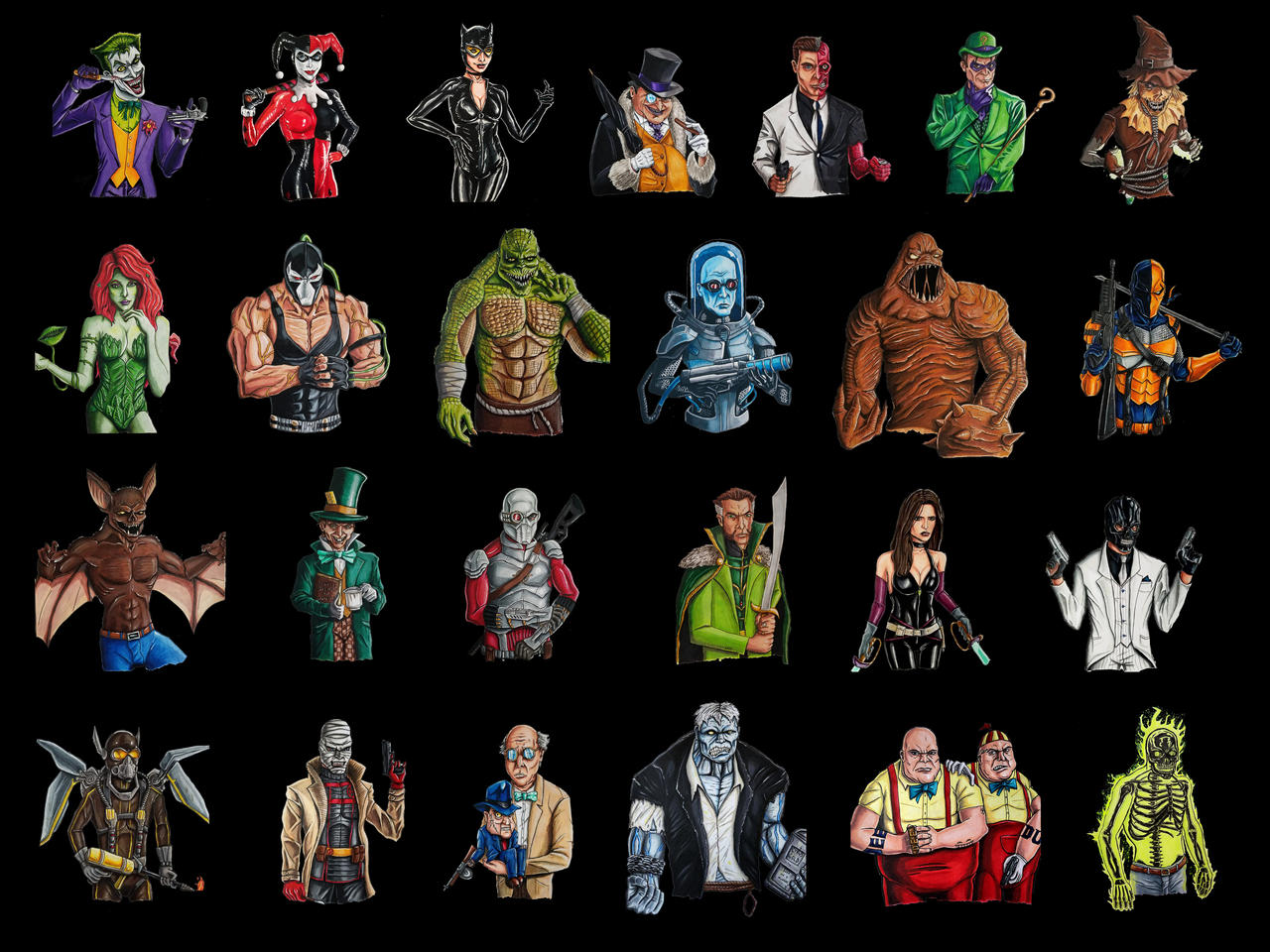 Batman Villains by ntweedybirdart on DeviantArt
