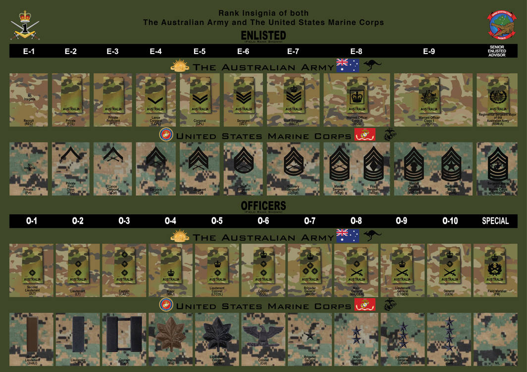 Updated Aust Army USMC Rank Poster MRF-D by ChrisMoore05 on DeviantArt