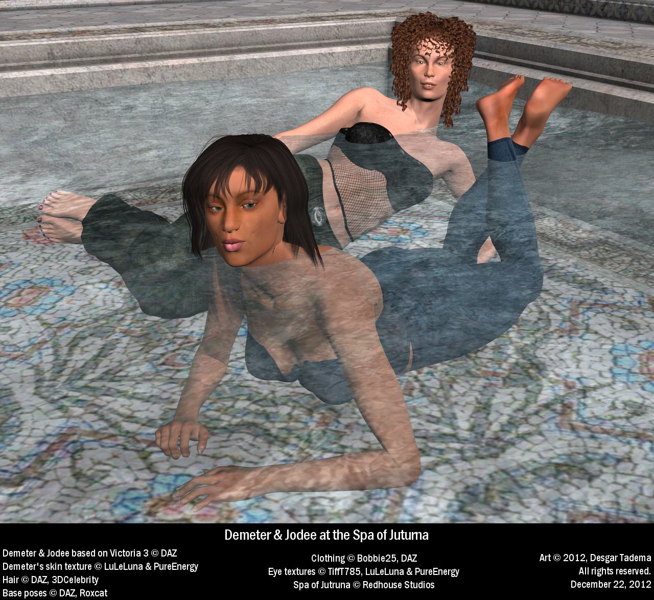 Demeter and Jodee at the Spa of Juturna