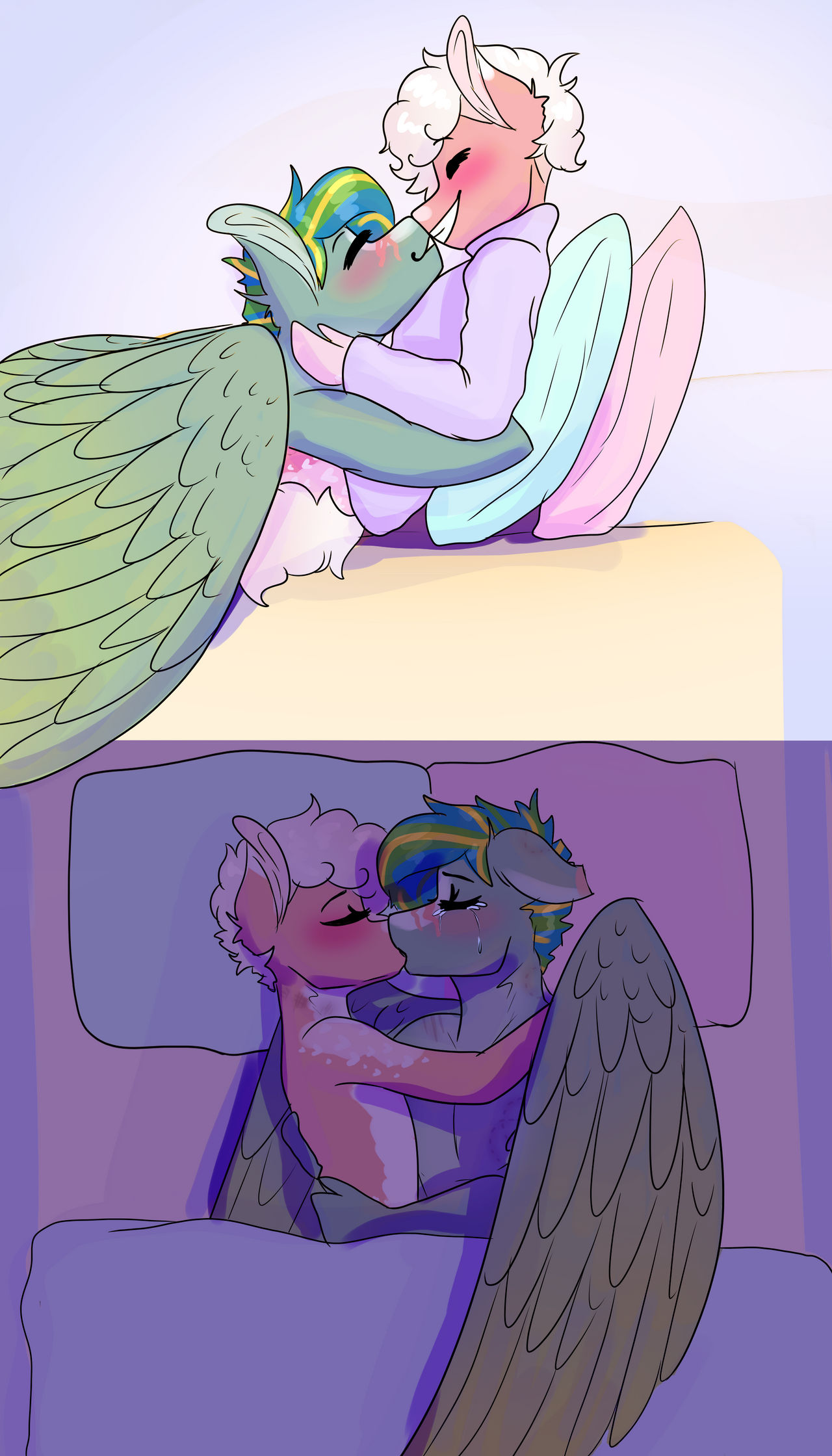 Kiss + Kink + Inktober 2021 (Days 21 and 22)