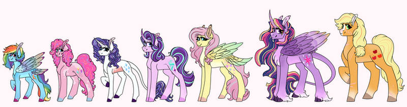 Mane Six Humans + SPEEDPAINT by OhHoneyBee on DeviantArt