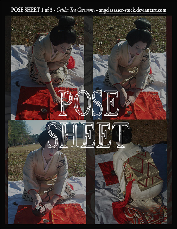 POSE SHEET 1 of 3: Geisha Tea Ceremony