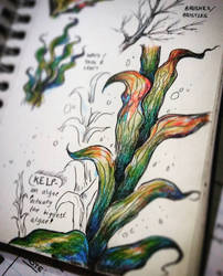 Sketchbook sneak peek #1 Underwater Algae