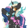 Lyra and Bonbon Changelingfied