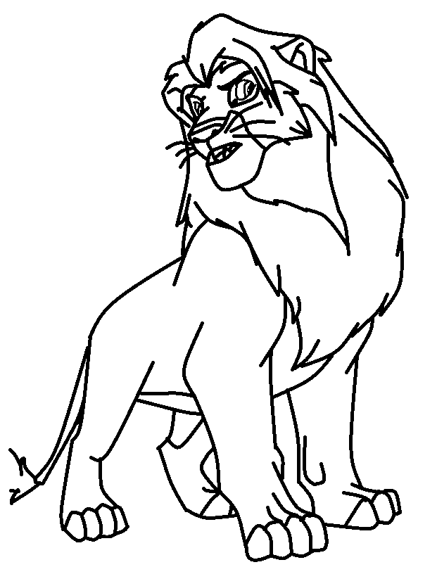Simba Coloring Base TLK - Simba base by YoutubeKirsten on DeviantArt