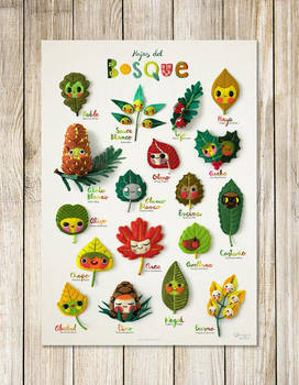 Forest leaves poster