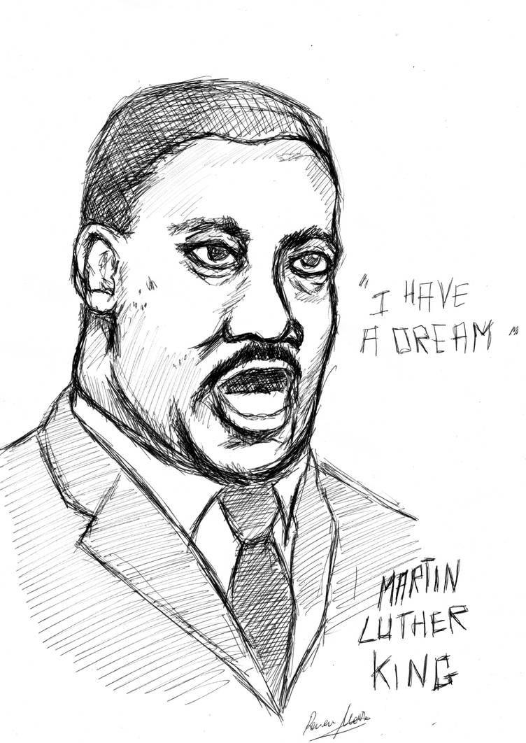Martin luther king sketch by NewbieboreDDrawer on DeviantArt