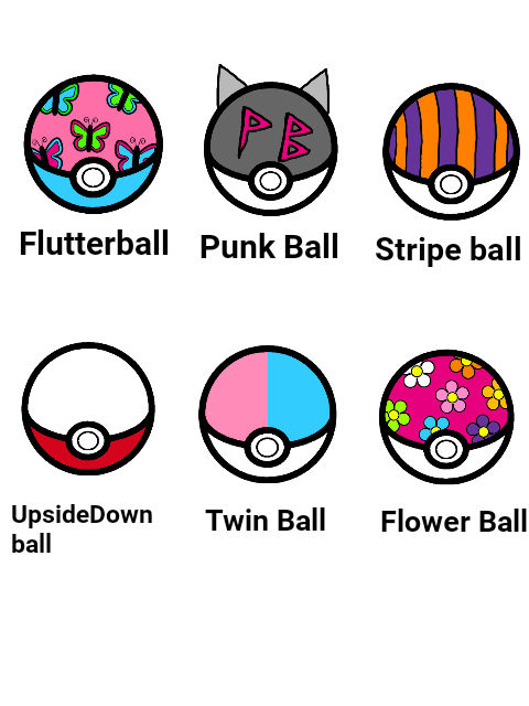 My Custom Pokeballs by KiddyfriendlyOCs on DeviantArt