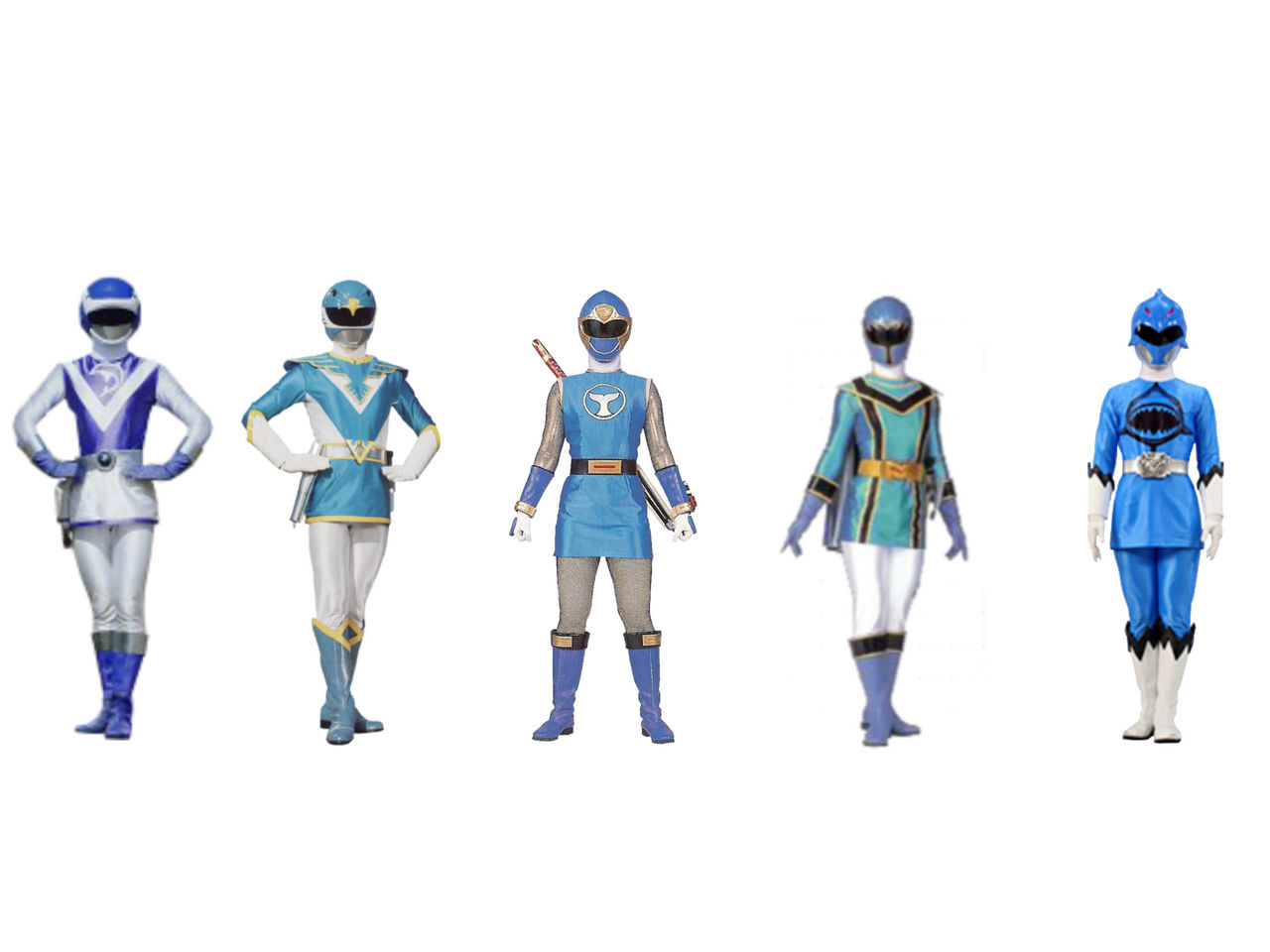 All Female Blue Rangers by KiddyfriendlyOCs on DeviantArt