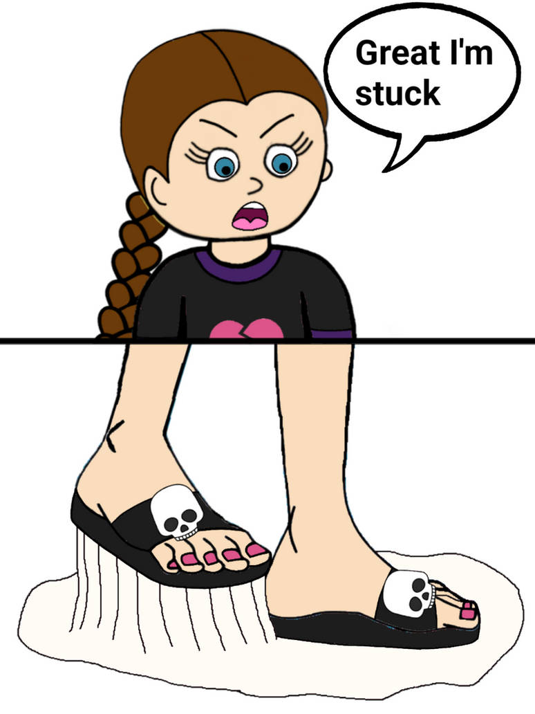 Stuck On Question Deviantart Fran's stuck in the glue puddle by KiddyfriendlyOCs on DeviantArt