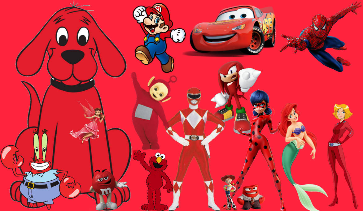 All red characters by KiddyfriendlyOCs on DeviantArt