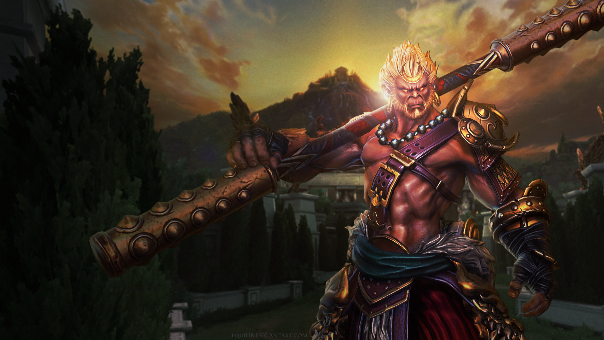 Smite Sun Wukong Wallpaper By Equilib On Deviantart Smite Sun Wukong Wallpaper By Equilib On Deviantart