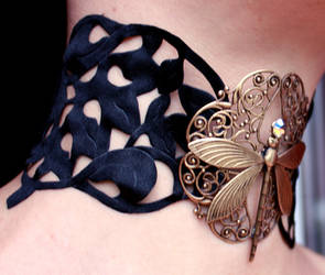 Steampunk Dragonfly choker