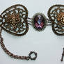 Steampunk violett stone choker