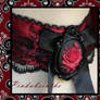 Red rose gothic choker