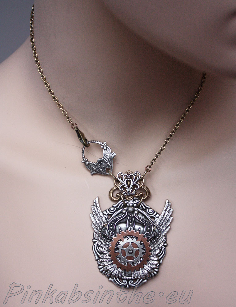 Winged chest piece tattoo necklace I