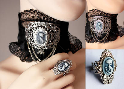 Cute set of choker and ring II